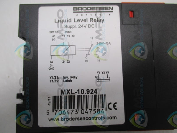 BRODERSEN MXL-10.924 LIQUID LEVEL RELAY 24VDC  NSMP