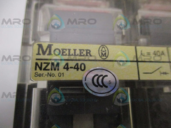 KLOCKNER MOELLER NZM4-40 CIRCUIT BREAKER 40A  UNMP