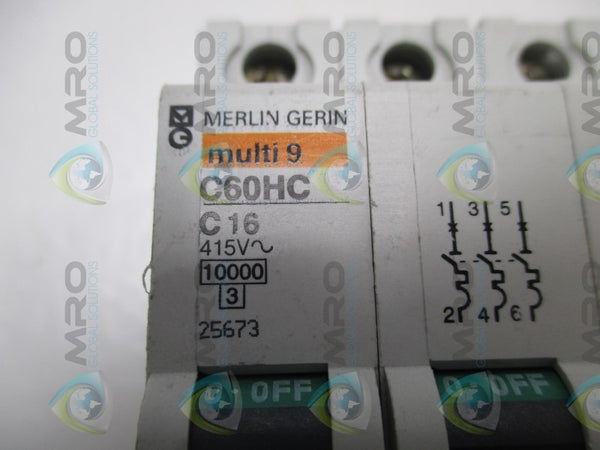MERLIN GERIN 25673 C60HC CIRCUIT BREAKER 16A  NSNP