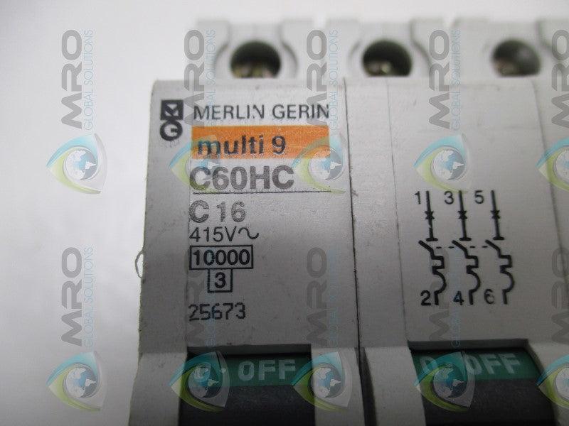MERLIN GERIN 25673 C60HC CIRCUIT BREAKER 16A  NSNP