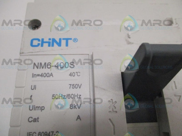 CHINT NM6-400S CIRCUIT BREAKER 400A  UNMP
