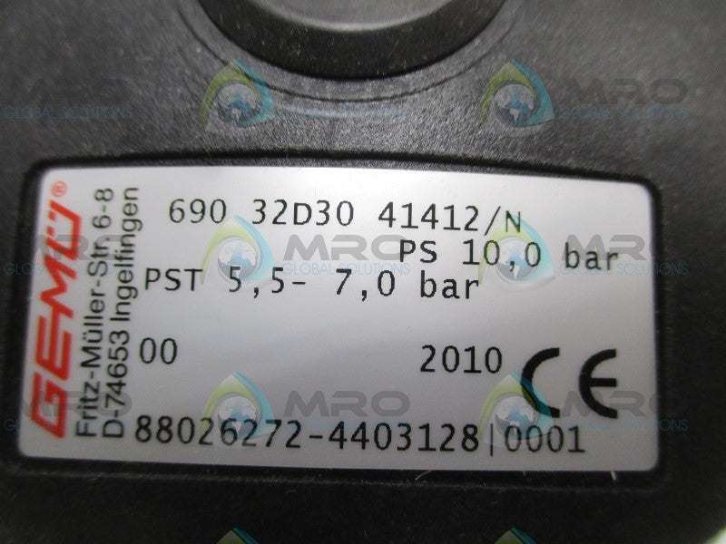 GEMU 69032D3041412/N DIAPHRAGM VALVE  NSMP