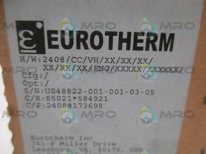 EUROTHERM 2408/CC/VH/XX/XX/XX/XX/XX/XX TEMPERATURE CONTROLLER  NSMP