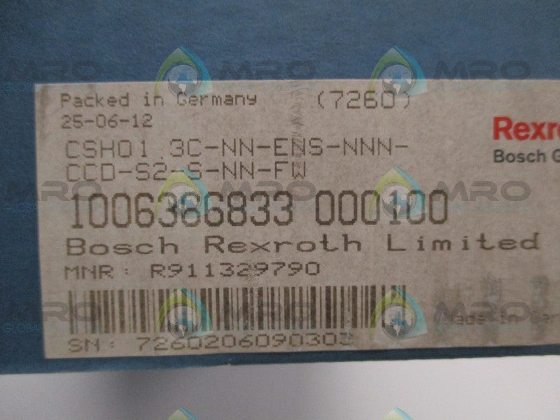 REXROTH CSH01.3C-NN-ENS-NNN-CCD-S2-S-NN-FW SERVO CONTROLLER  NSFS