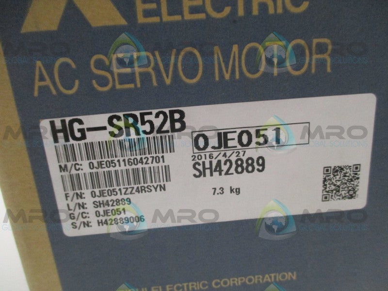 MITSUBISHI HG-SR52B AC SERVO MOTOR 2000/RPM  NSMP