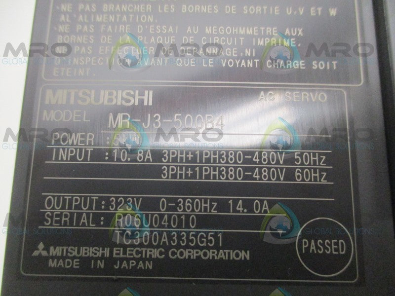 MITSUBISHI MR-J3-500B4 AC SERVO AMPLIFIER  NSMP