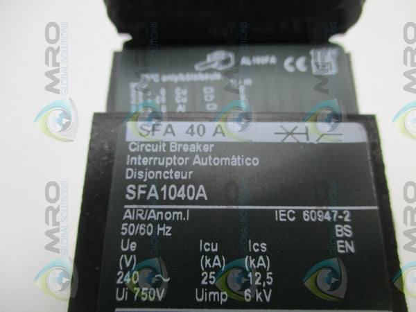 SQUARE D SFA1040A CIRCUIT BREAKER 40A  NSMP