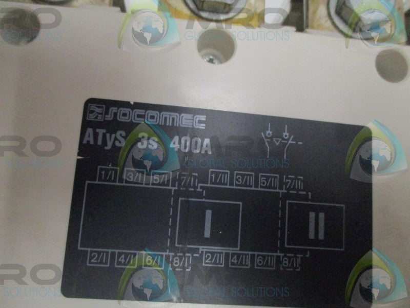 SOCOMEC ATyS3s AUTOMATIC LOAD SWITCH 400A  UNMP