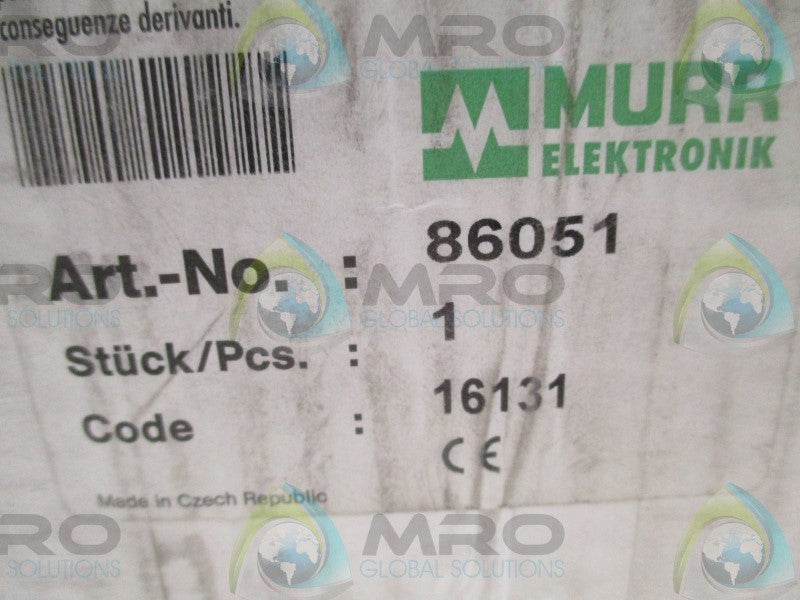 MURR ELEKTRONIK 86051 TRANSFORMER  * FACTORY SEALED *
