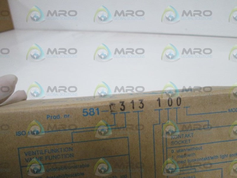 MECMAN VALVE 581-313 100 NSMP