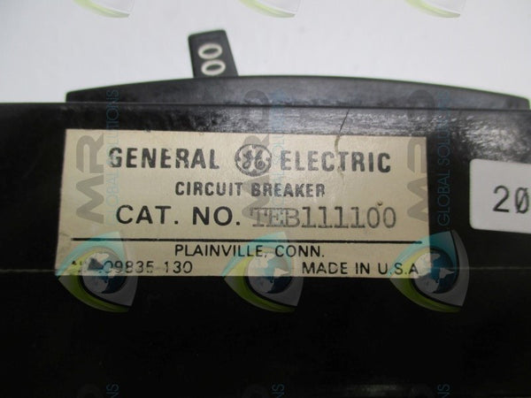 GENERAL ELECTRIC TEB111100 CIRCUIT BREAKER 100A (AS PICTURED)  UNMP