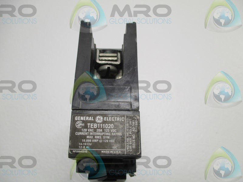 GENERAL ELECTRIC TEB111020 CIRCUIT BREAKER 20A  NSNP