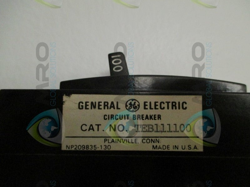 GENERAL ELECTRIC TEB111100 CIRCUIT BREAKER 100A  UNMP
