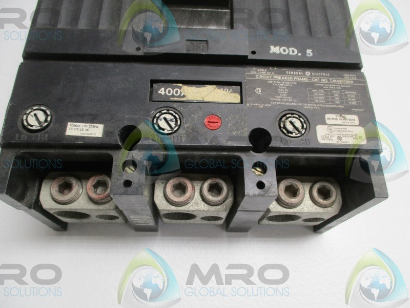 GENERAL ELECTRIC TJK436F400 CIRCUIT BREAKER 400A (AS PICTURED)  UNMP