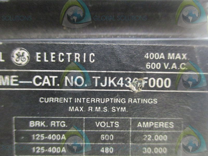 GENERAL ELECTRIC TJK436F400 CIRCUIT BREAKER 400A (AS PICTURED)  UNMP