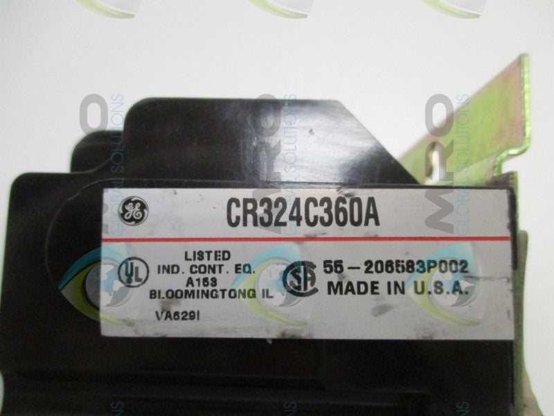 GENERAL ELECTRIC CR324C360A OVERLOAD RELAY (MISSING ACCESSORIES)  NSNP