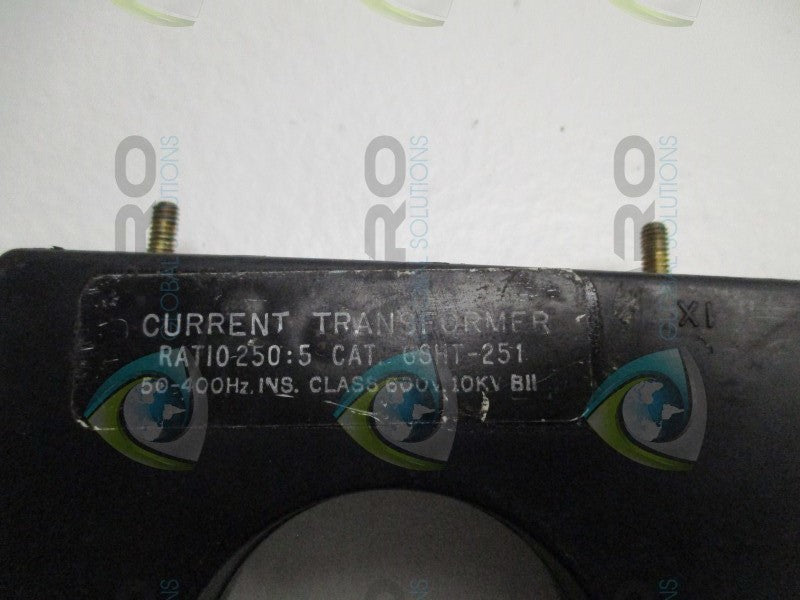 DYNAMETRON 6SHT-251 CURRENT TRANSFORMER RATIO 250:5  UNMP