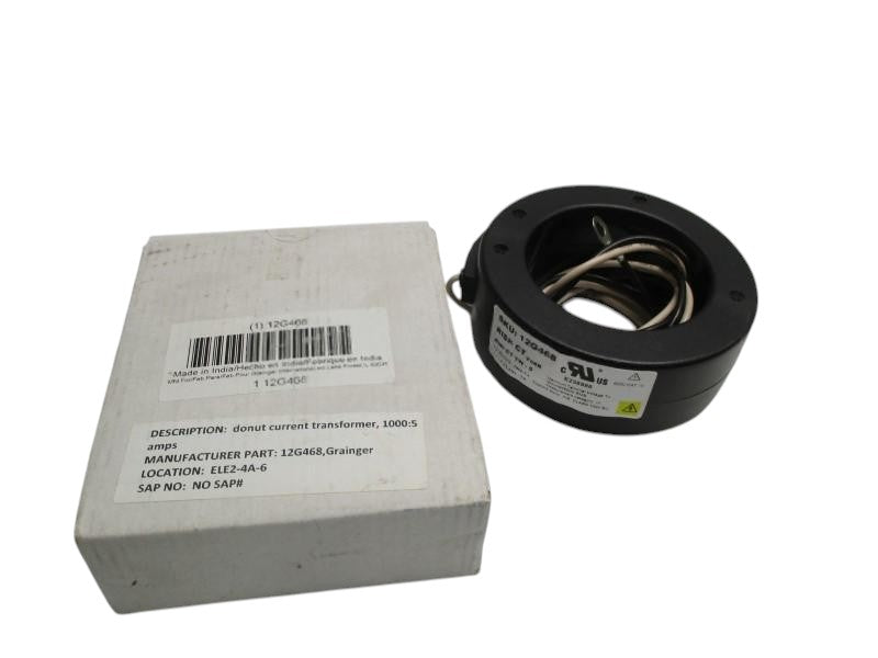 GRAINGER 12G468 CURRENT TRANSFORMER RATIO: 1000/5A  NSMP