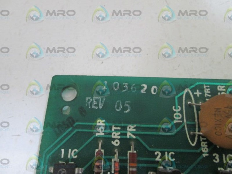 INDUSTRIAL SPARE PART MAIN REGULATOR PCB 103620 REV. 05  UNMP