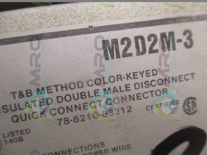 THOMAS & BETTS M2D2M-3 UNINSULATED DOUBLE MALE DISCONNECT  NSNP