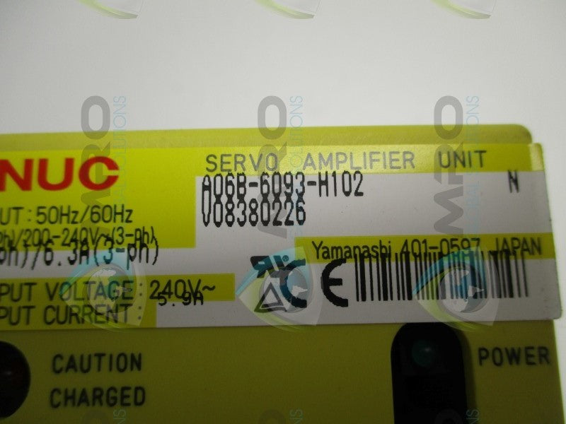 FANUC A06B-6093-H102 SERVO AMPLIFIER UNIT (REPAIRED)  NSNP