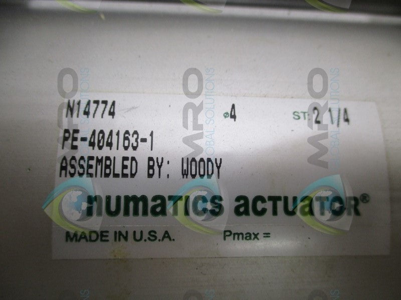 NUMATICS N14774 PE-404163-1 HYDRUALIC ACTUATOR CYLINDER  UNMP