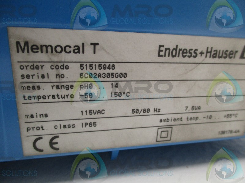 ENDRESS+HAUSER MEMOCAL T 51515946 CYK10-A031 MODULE/ PROBE CABLE  UNMP