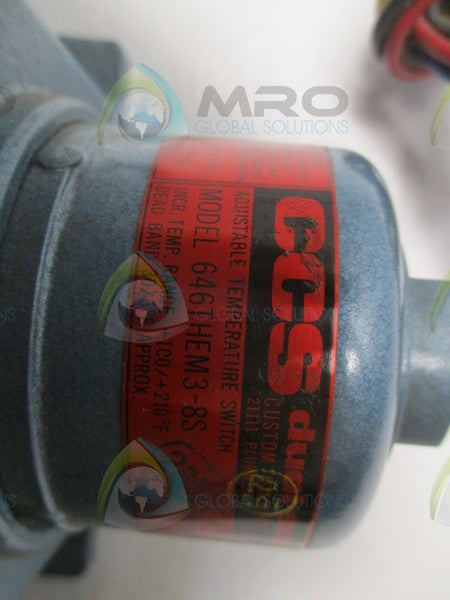 CCS 646THEM3-8S ADJUSTABLE TEMPERATURE SWITCH +100/+210F (REPAIRED)  UNMP