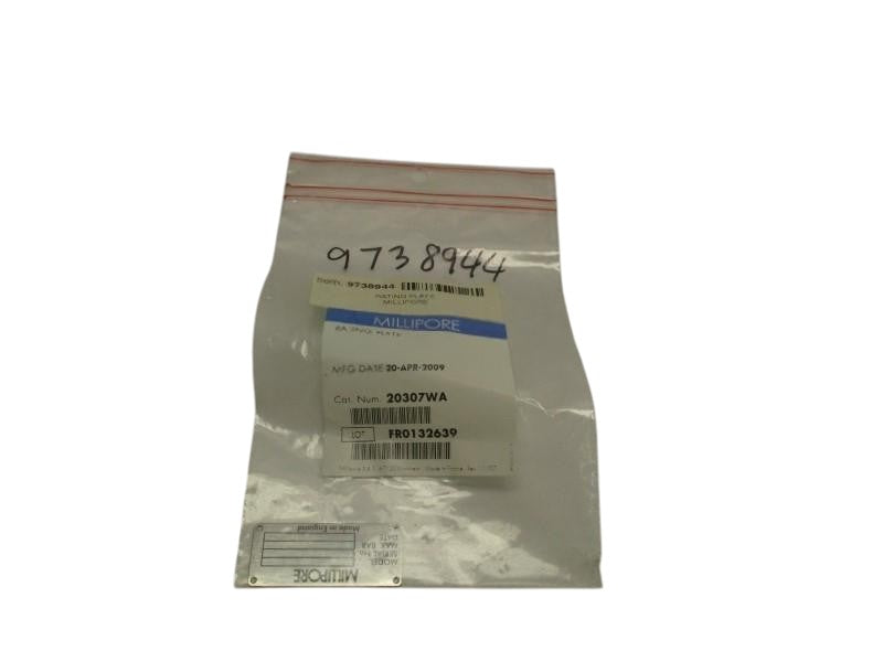 MILLIPORE 20307WA RATING PLATE  NSMP