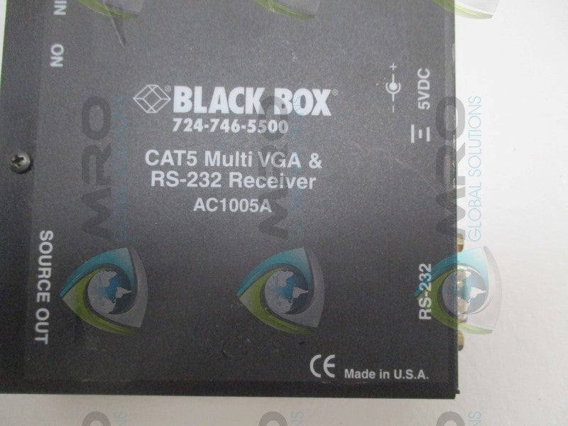 BLACK BOX AC1005A CAT5 MULTI VGA & RS-232 RECEIVER  NSNP