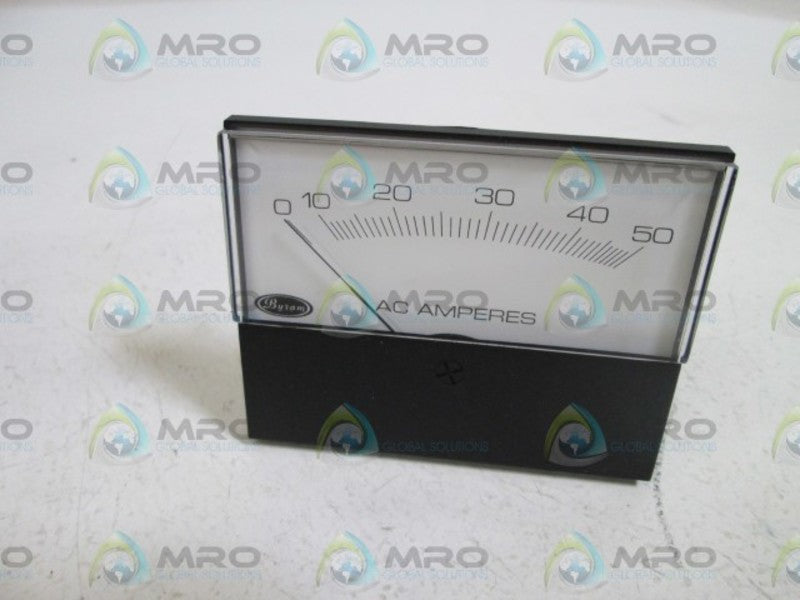 BYRAM LABORATORIES PANEL METER 0/50 AC AMPS. 3S  NSMP