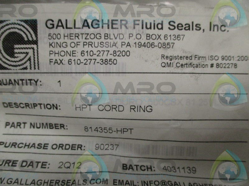 GALLAGHER 814355-HPT CORD RING  NSMP
