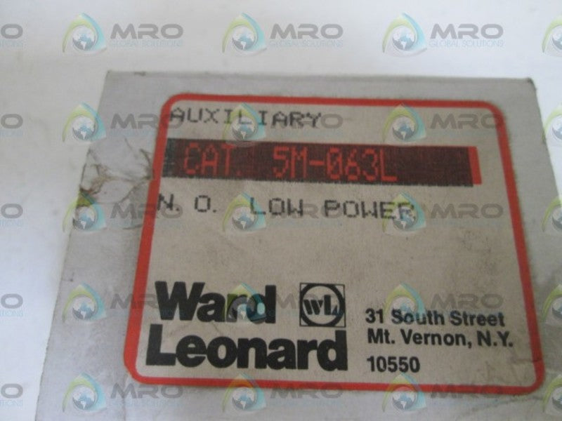 WARD LEONARD CONTACT AUXILIARY NO LO POWER 5M-063L NSMP