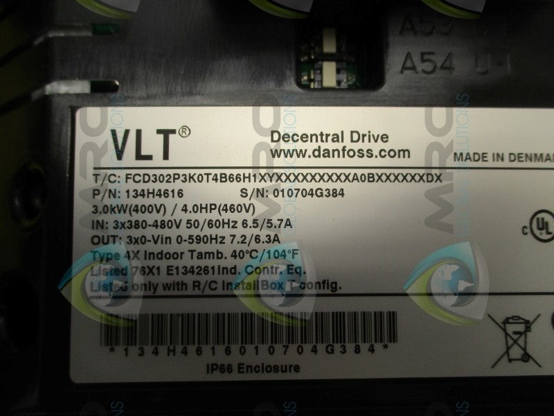 DANFOSS 134H4616 FCD302P3K0T4B66H1XYXXXXXXXXX DRIVE  NSMP