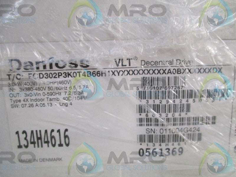 DANFOSS 134H4616 FCD302P3K0T4B66H1XYXXXXXXXXX DRIVE  NSFS