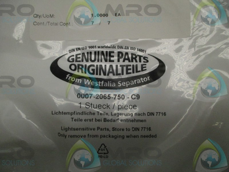 GEA 0007-2065-750-C9 GASKET  NSMP