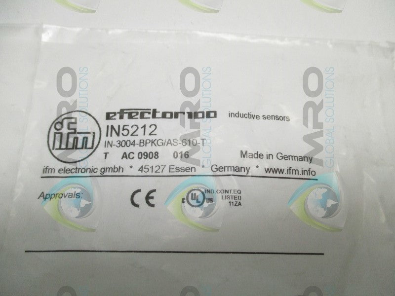IFM EFECTOR IN5212 INDUCTIVE SENSOR  NSMP