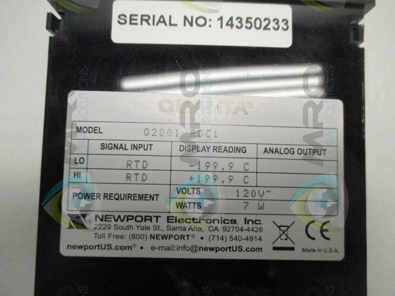 OMEGA Q2001-RDC1 DIGITAL PANEL METER  NSMP