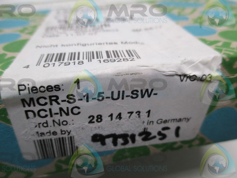 PHOENIX CONTACT MCR-S-1-5-UI-SW-DCI-NC  NSFS