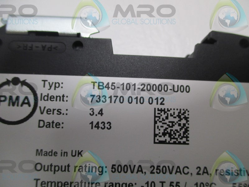 PMA TB45-101-20000-U00 LIMIT TEMPERATURE MONITOR VERS. 3.4  NSMP