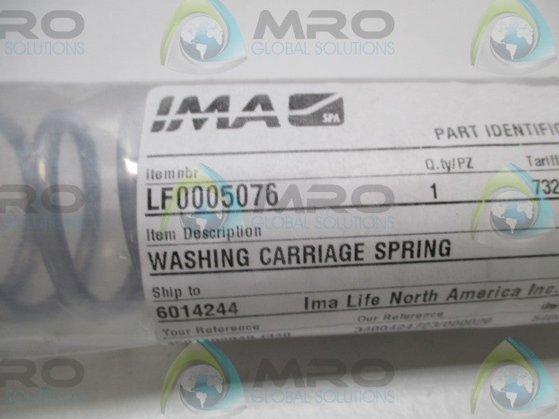 IMA LF0005076 WASHING CARRIAGE SPRING  NSMP