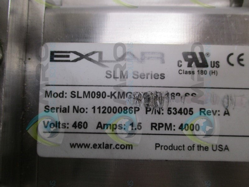 EXLAR SLM-090-KMGS-()-168-SS 53405 SERVO MOTOR RPM:4000 (AS PICTURED)  NSNP