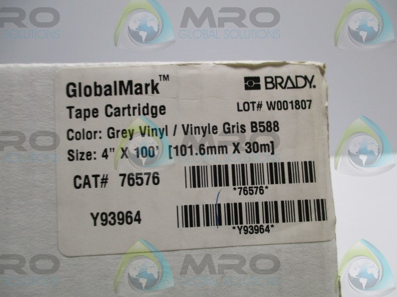 BRADY 76576 GREY TAPE CARTRIDGE 100'  NSMP