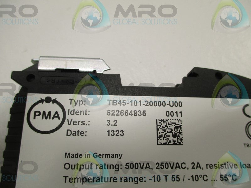 PMA TB45-101-20000-U00 LIMIT TEMPERATURE MONITOR VERS. 3.2  NSMP