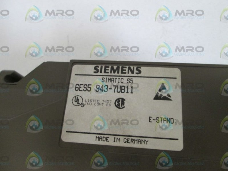 SIEMENS CPU MODULE 6ES5 943-7UB11 UNMP