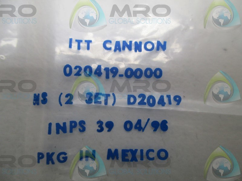 ITT CANNON 020419-0000 SCREW LOCK (PKS. OF 2)  NSMP