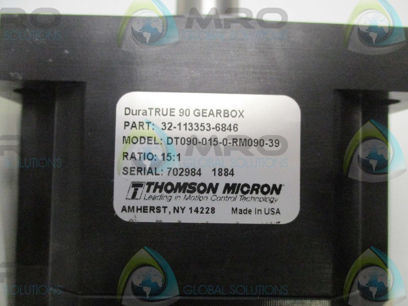 THOMSON DT090-015-0-RM090-39 32-113353-6846 GEARBOX RATIO: 15:1  NSNP