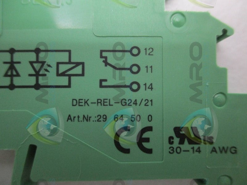 PHOENIX CONTACT DEK-REL-G24/21 TERMINAL BLOCK  NSNP