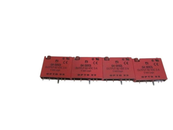 LOT OF 4 OPTO 22 G4ODC5 OUTPUT MODULE (RED) UNMP