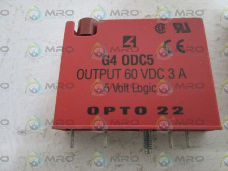 LOT OF 4 OPTO 22 G4ODC5 OUTPUT MODULE (RED) UNMP
